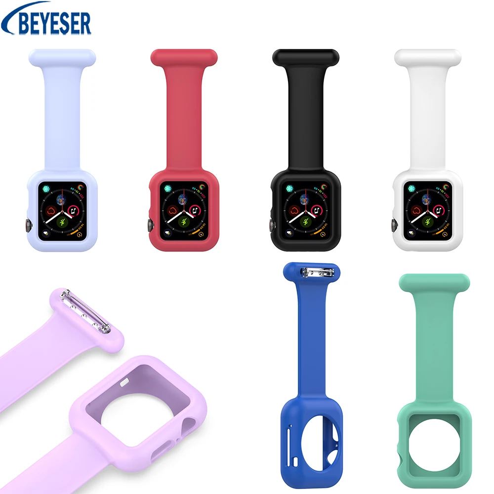 Bracciale con spilla Doctor Nurse per 42/44/45mm Apple Watch 7/6/5/4/3/2/1 tasca universale orologio da appendere cinturino protettivo