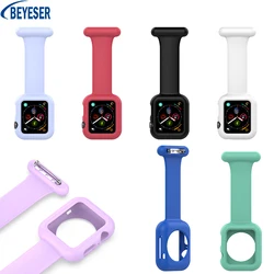 Doctor Nurse Brooch Bracelet for 42/44/45mm Apple Watch 7/6/5/4/3/2/1 Universal PocketWatch HangingWatch Protective Case Strap