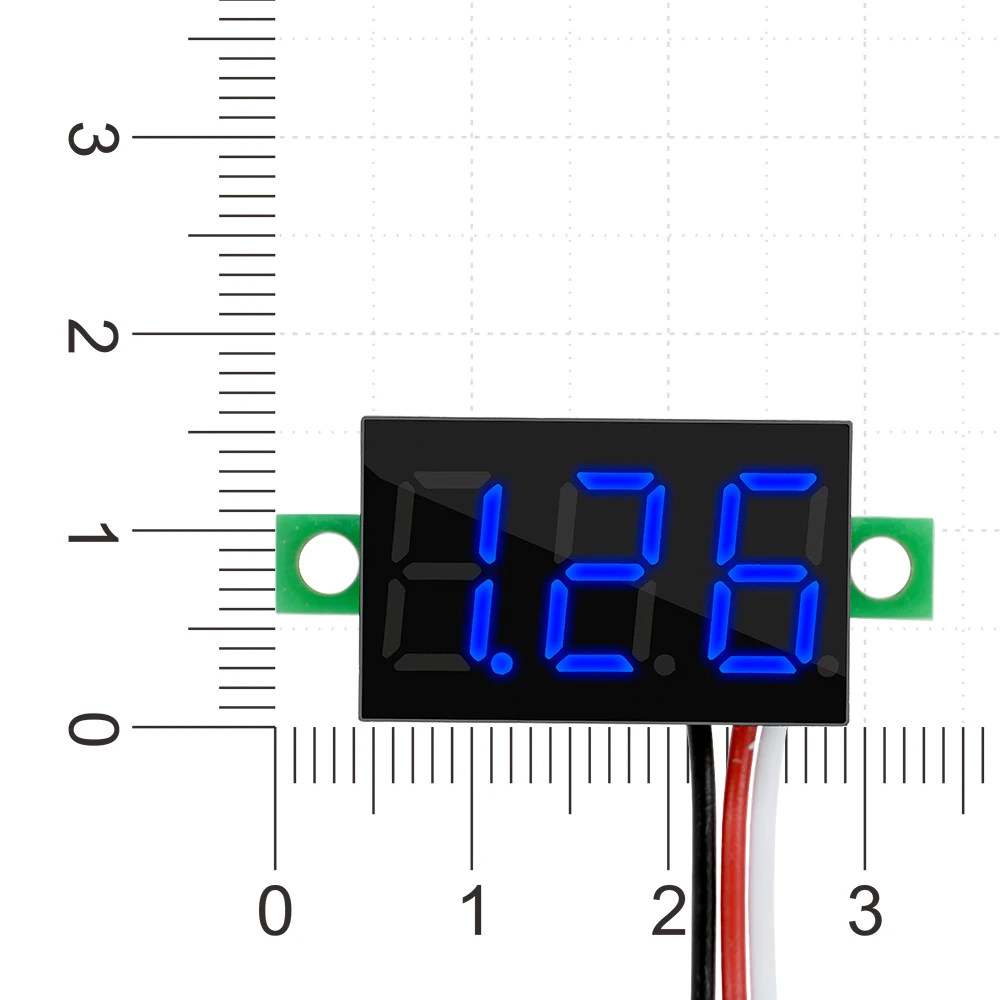 0.36 inch Red Blue Green Digital LED Mini Display Module DC5-30V Voltmeter Voltage Tester Panel Meter Gauge for Motorcycle Car