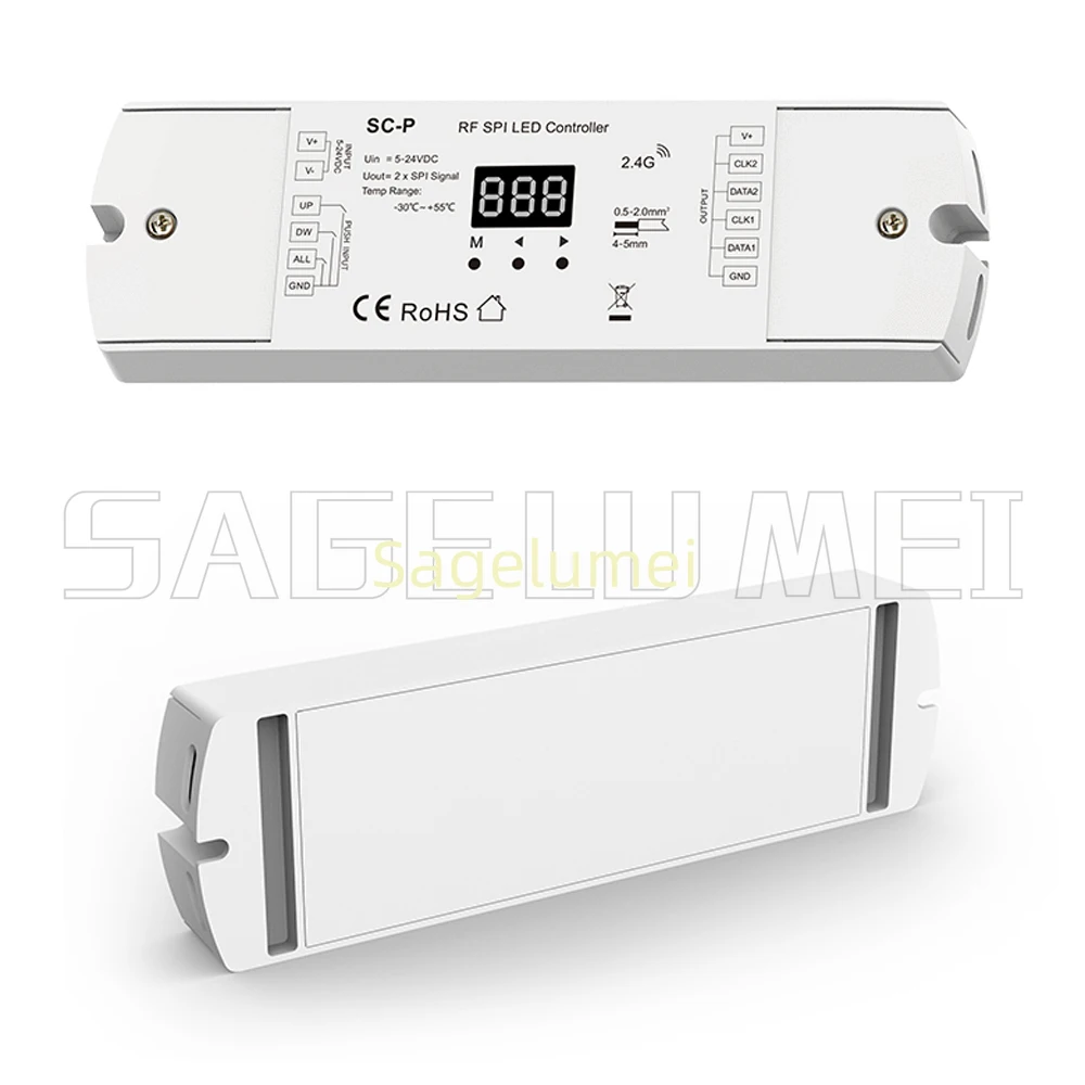 DC5V-24V RF SPI LED Controller SC-P RGB/RGBW Controller dengan Remote Control untuk WS2812B WS2811 SK6812 LED Strip Addressable Light