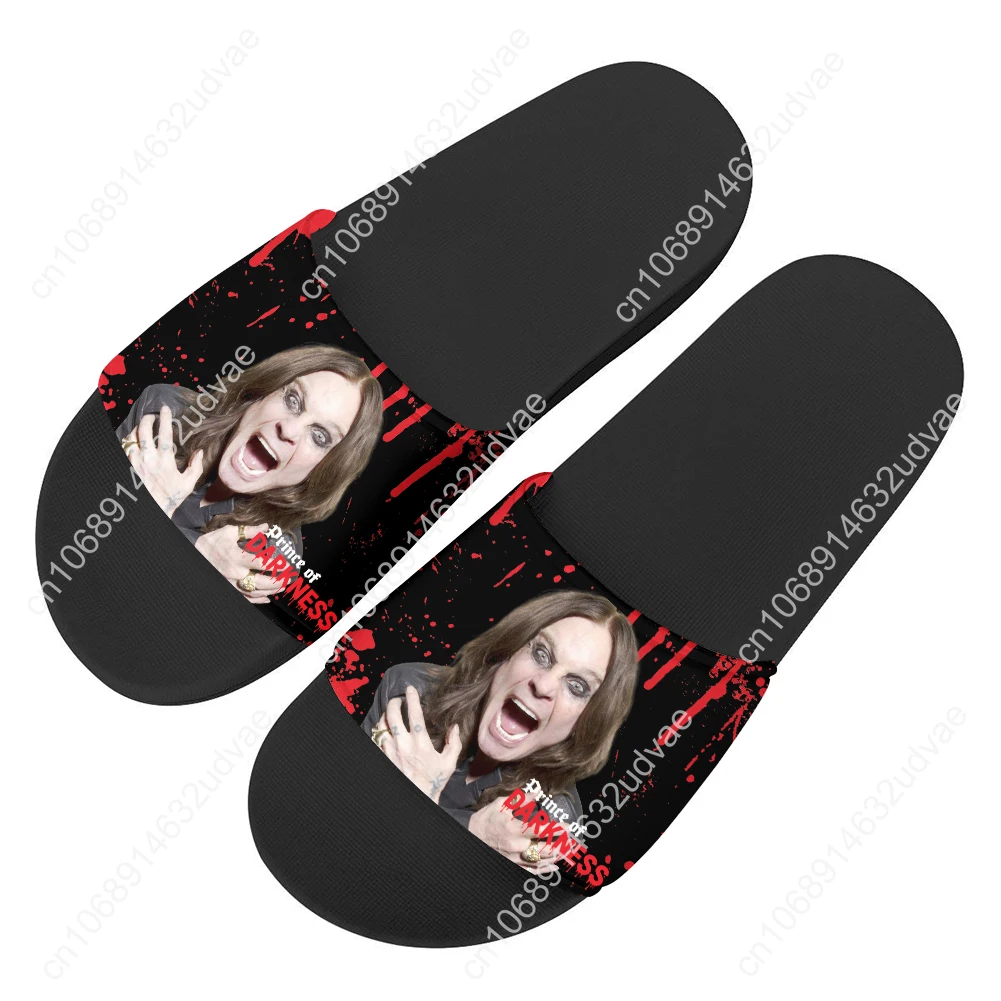 Ozzy Osbourne 1948-2025 Slippers Man Woman Boy Girl Tailor Made Slides Sandals Photo Text Customized Back To The Beginning Black