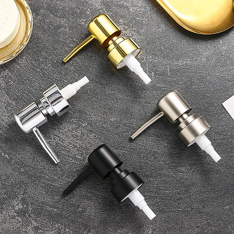 1 satz Seife Pumpe Flüssigkeit Pumpe Kopf Lotion Spender Kopf Push-Typ Runde Kopf 28 Gewinde Bad Flasche Presse Düse, ABS Lotion Rohr