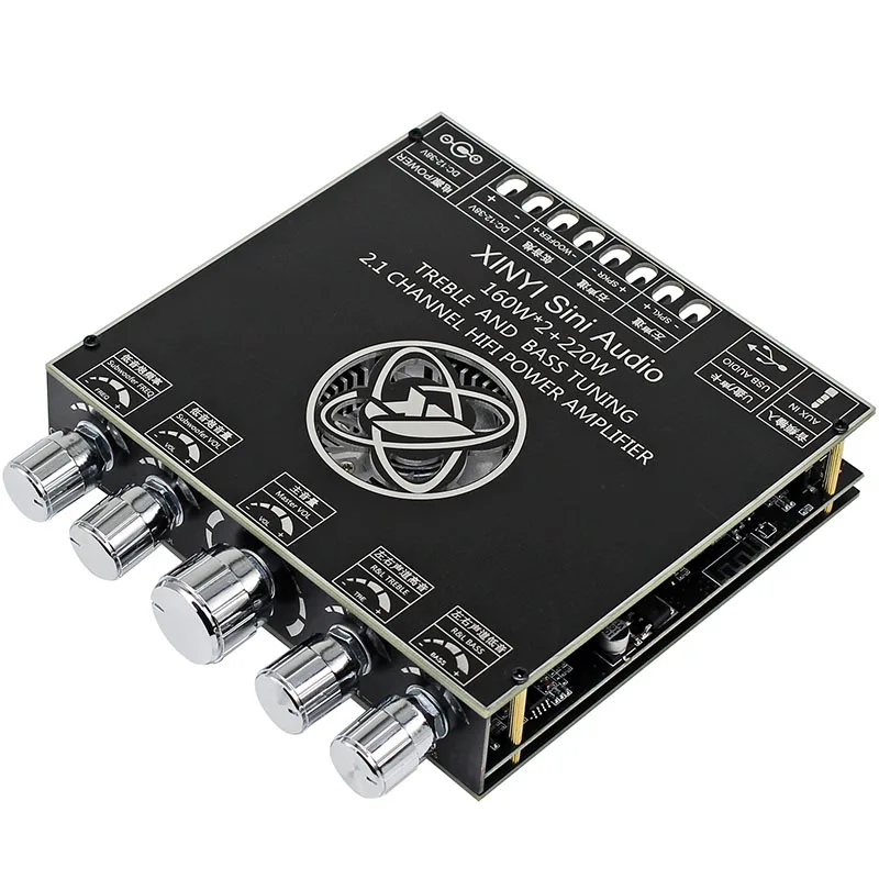 Amplifier Board for TDA7498 Bluetooth Digital Amp, High Power 2.1 Channel 2*160W+220W Subwoofer Speaker Mainboard