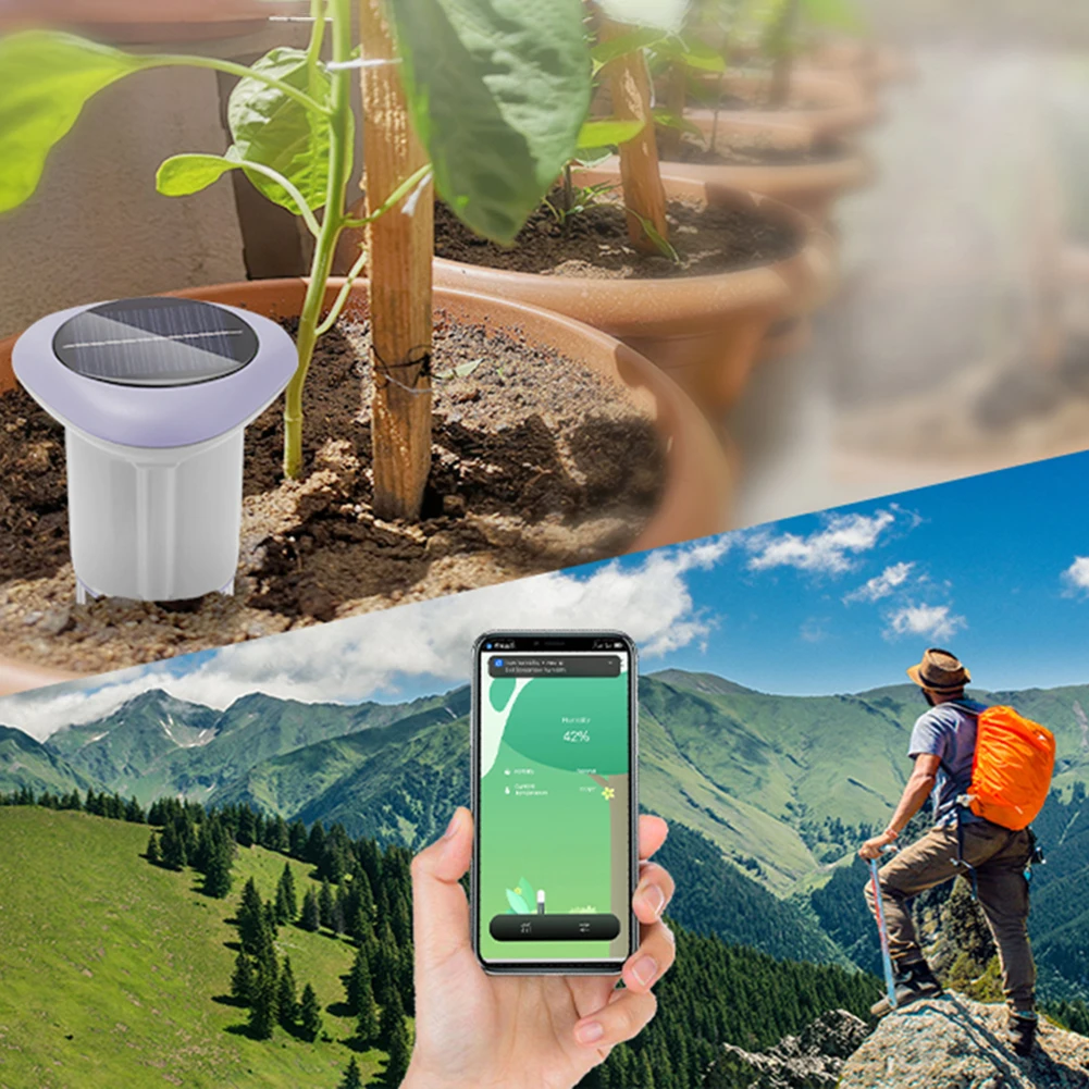 

Умный солнечный датчик почвы Zigbee: беспроводной термогигрометр для измерения температуры и влажности почвы, водонепроницаемый измеритель влажности почвы для растений