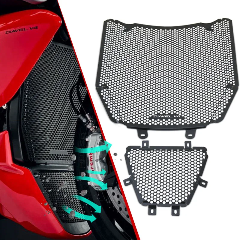 Motorcycle Accessories Radiator Guard Grille Cover Protector Fit For DIAVEL V4 2023-2024