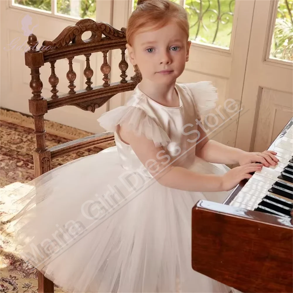 

Girls 1st Birthday Baptism Dress Childrens Elegant Banquet Party First Communion Wedding Party Event Banquet Dress