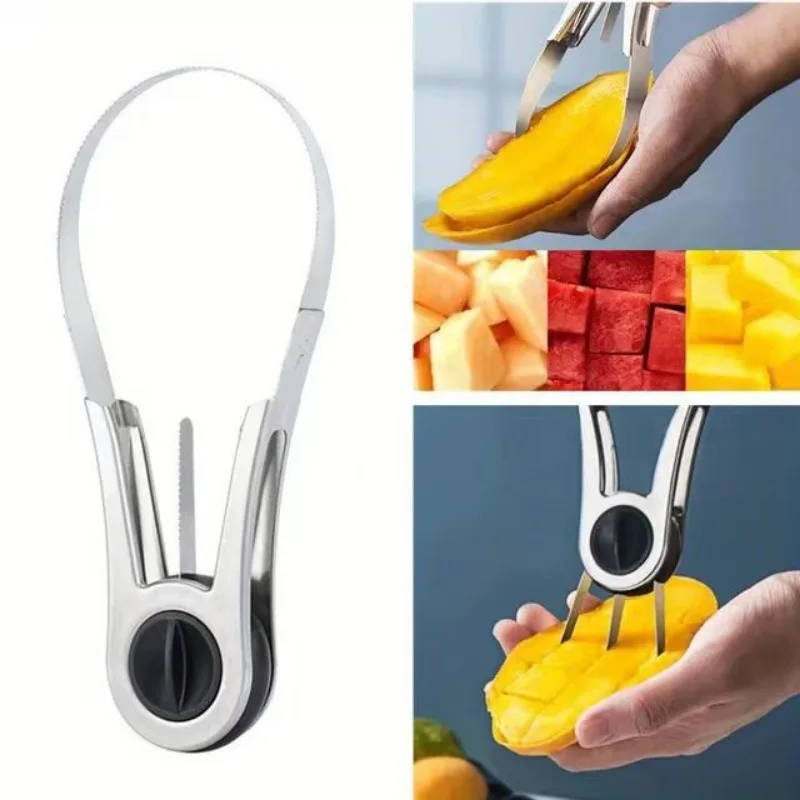 

1Pcs mango peeler Mango Splitter Fruit Peeler Slicer Cutter Mango Cutting Knife Fruit Peeling Tool Coring Diced Kitchen Supplies