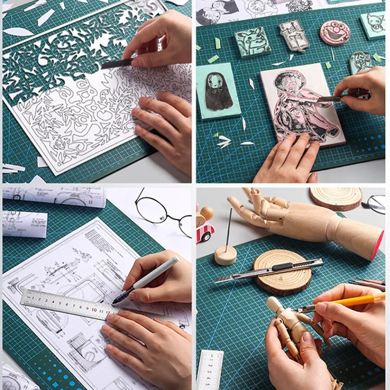 PVC Cutting Mat Sewing Mat Single Side Craft Mat Cutting Board for Fabric Sewing and Crafting DIY Art Tool  Carving Board