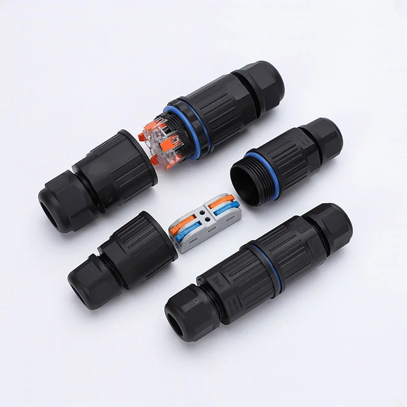 IP68 Waterproof Cable Connector Quick Connection KVSF-15 2 in 2 out 2/3/4/5 Pin Electrical Terminal Adapter Wire Connector