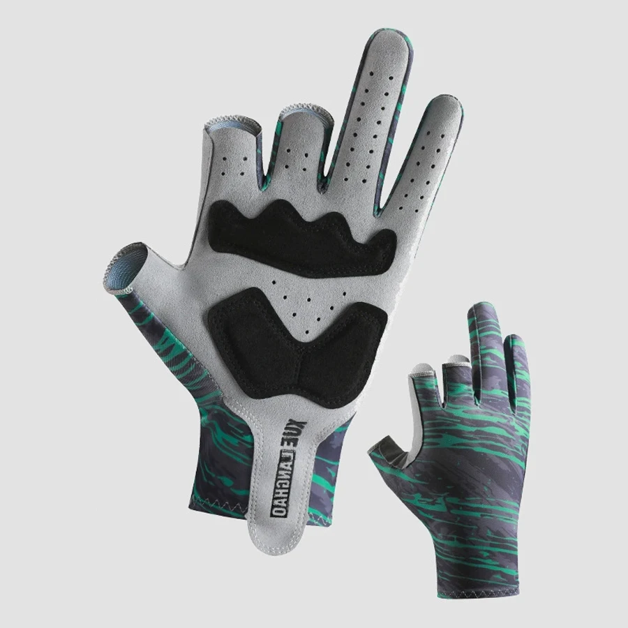 

Мужские и женские летние солнцезащитные перчатки для рыбалки из ледяного шелка, тонкие дышащие и нескользящие, рыболовные перчатки с тремя пальцами