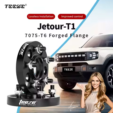 Teeze 2/4pcs 5x108 CB 60.1 M14 x 1.5 Hub Centric Black Forged wheel spacer For Jetour T1 Flange Plate15/20/25/30/35/38mm