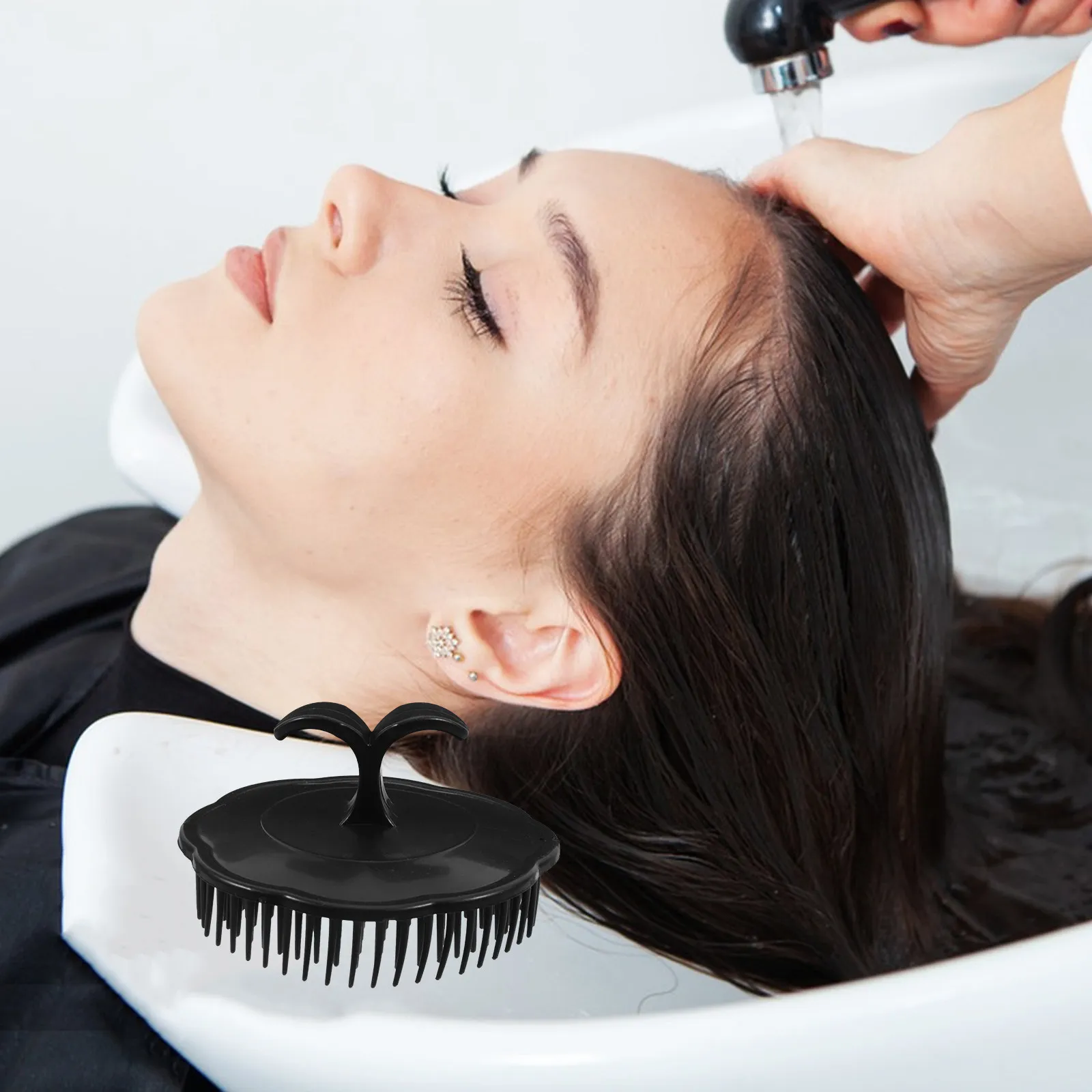 

4Pcs Round Hair Massaging Brush Soft Plastic Scalp Scrubber Shower Shampoo Brush for Hair Detangling Scalp Care and Relaxation