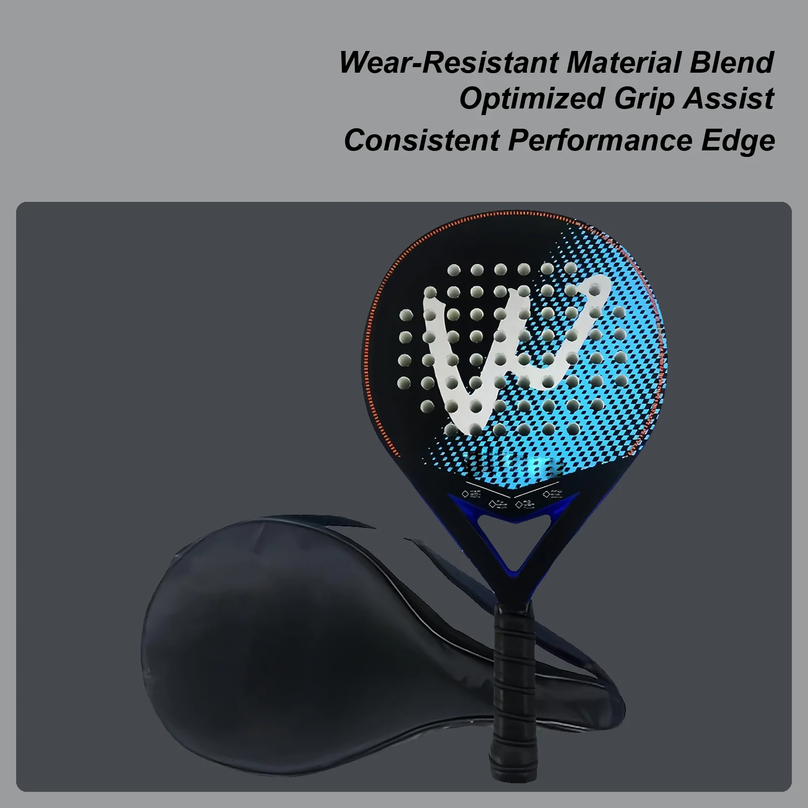 

Пляжное весло Pickleball Paddle из углеродного волокна, эргономичная ручка, оборудование с сумкой для хранения для начинающих, средних взрослых, мужчин, женщин