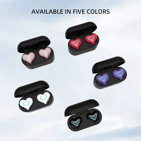 Cute Wireless Bluetooth Headphones With ENC Smart Noise Cancelling In-Ear Earbuds Portable Sports Headphones Girls Love Gifts