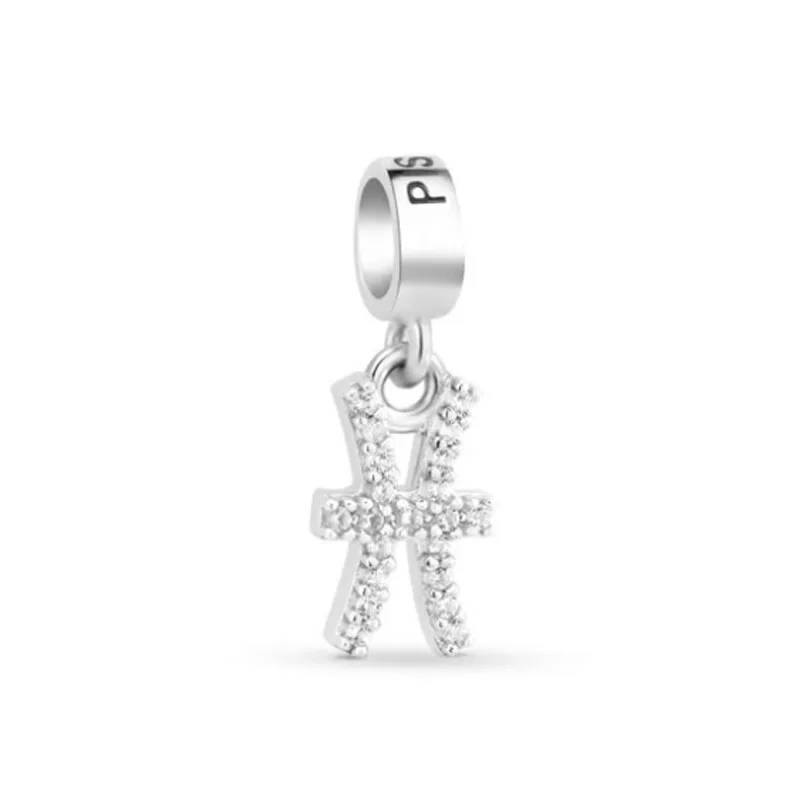 Sparkling 925 Sterling Silver plated 12 Constellation Beads Aries  Libra Charm Fit Original Bracelet Jewelry Gift