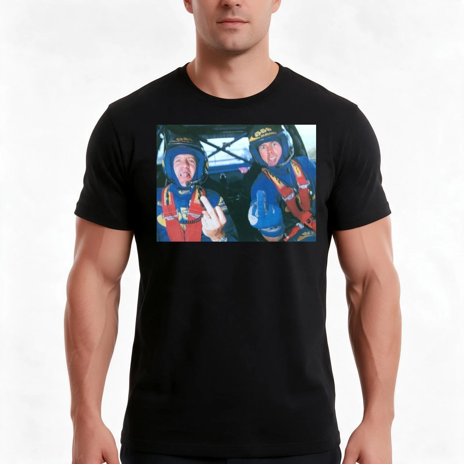 Colin Mcrae T-Shirt, Summer Casual Cotton Tee, Oversized Streetwear Tops, Vintage Graphic Print, Loose Fit Short Sleeve