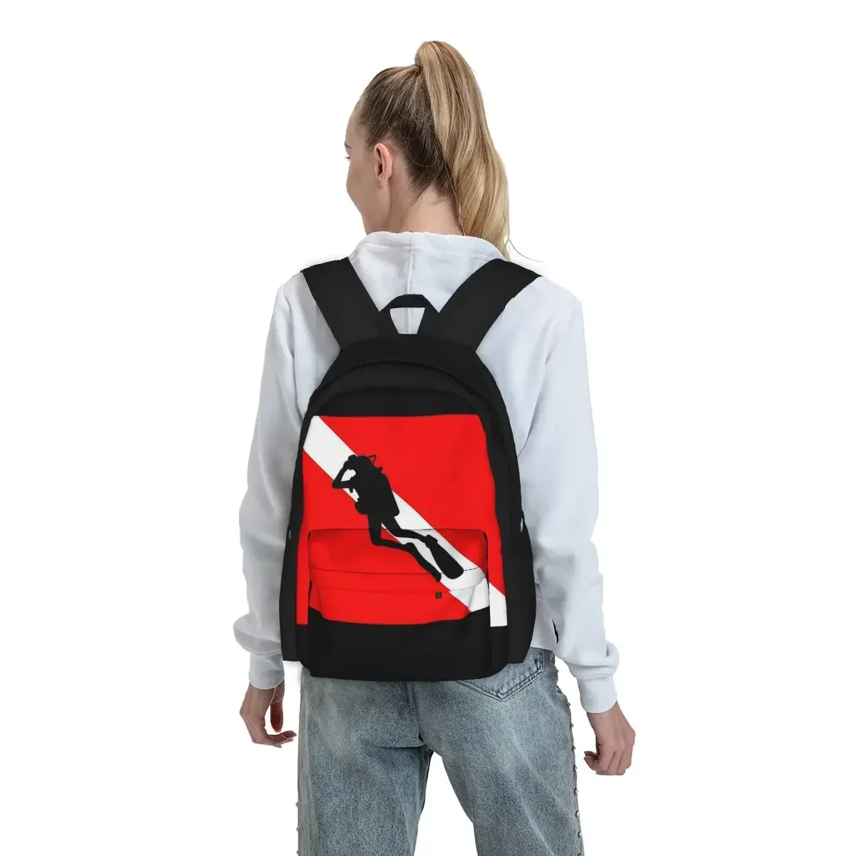 Dive Scuba Diver Backpacks Boys Girls Bookbag Children School Bags Cartoon Kids Rucksack Laptop Rucksack Shoulder Bag