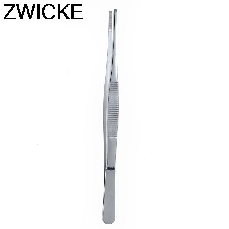 Stainless Steel 430 Anti-iodine Medical Tweezers Long Straight Forceps 12.5cm-30cm Straight Head Thicken Medical Tools