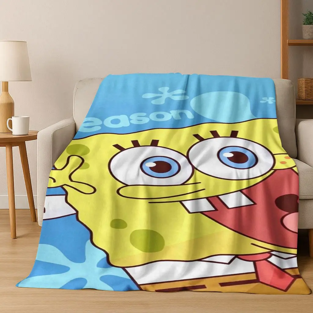 الكرتون S-سبونجبوب سكوير باتريك ستار الفانيلا بطانية لينة رمي بطانية للسرير غرفة نوم غرفة المعيشة السفر نزهة هدية #6