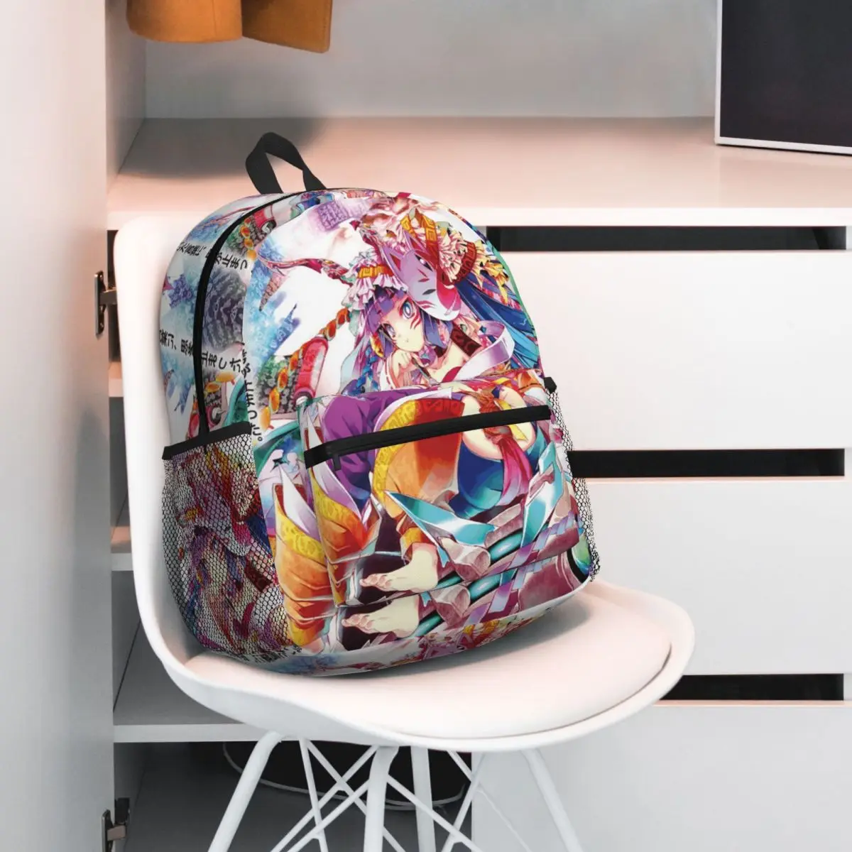 Holou Anime No Game No Life حقيبة ظهر الطالب المدرسية المشي لمسافات طويلة السفر Daypack للبنين بنات موضة حقيبة الكتب حقائب الكتف #3
