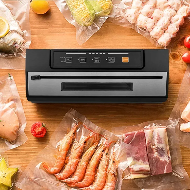 Food Vacuum Sealer with Transparent Window Design Home  Packing Machine Sous Vide  Bags Save Storage T294