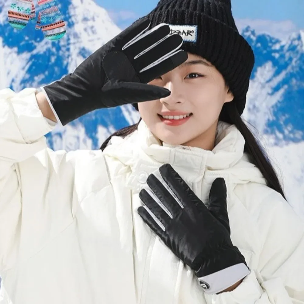 

Новые водонепроницаемые зимние перчатки с сенсорным экраном, теплые варежки для вождения, лыжные перчатки с полным пальцем, женские