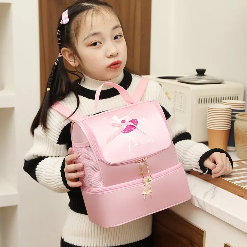 Kids Girls Ballet Dance Storage Backpack Sweet Fashion Children's Shoulder Bag Toddlers Causal School Kindergarten Backpack Hot