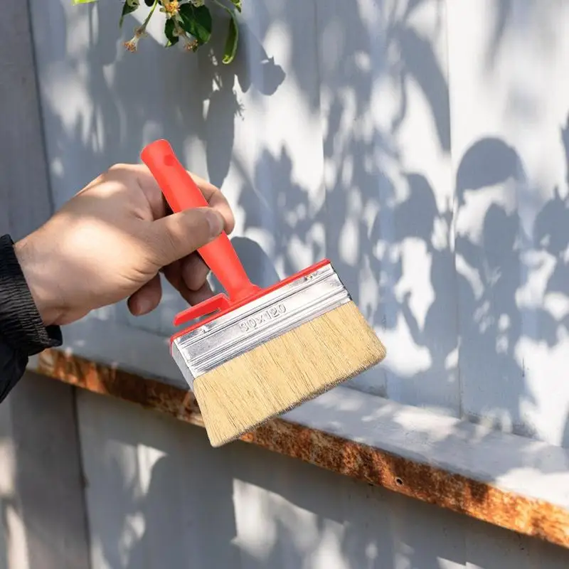 Hot Sale 1Pcs Smooth Flat Head Paint Brush For Painting Walls Labor Saving Hand Tools Limewash Brush