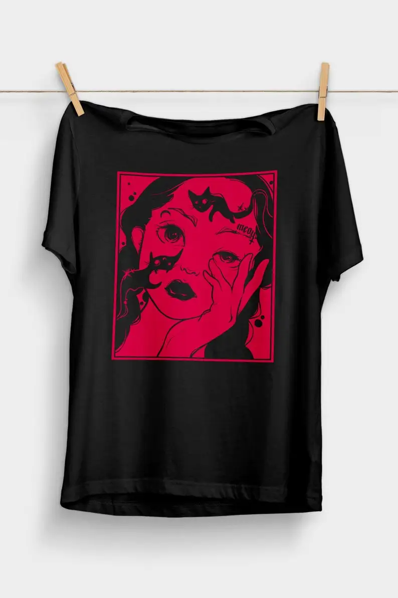 

Kitty Girl T-Shirt | EGirl EBoy Aesthetic