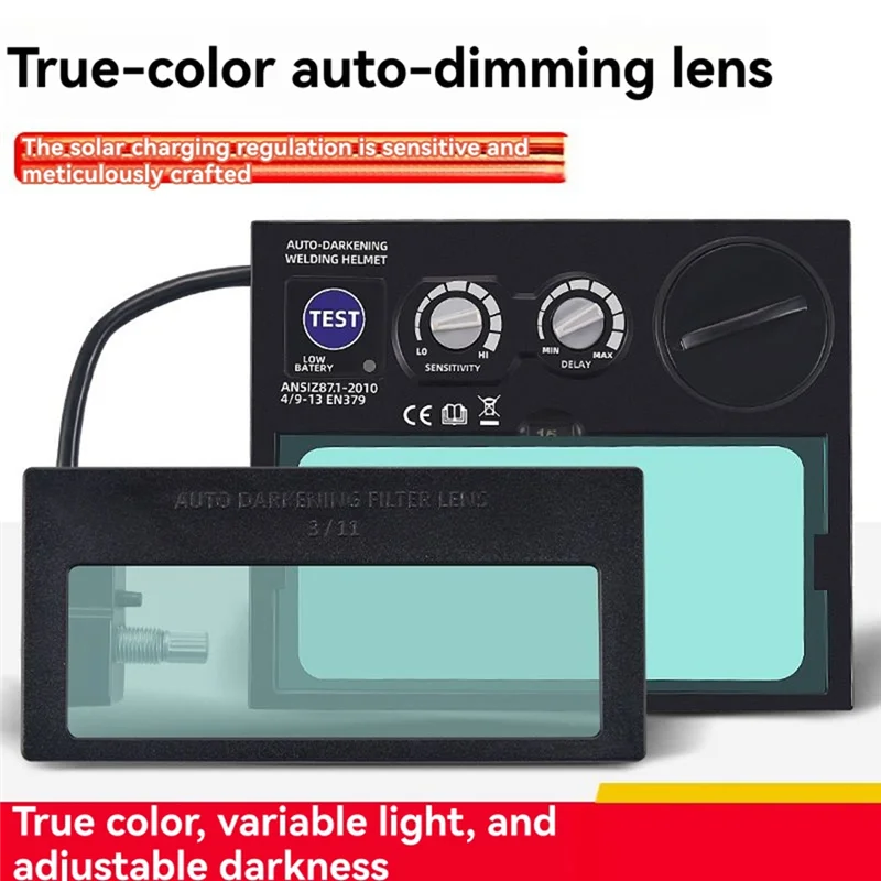 AA81-Solar Auto Darkening Welding Helmet With True Color Vision For Polish Mask, Welder Cap, Plasma Cutting