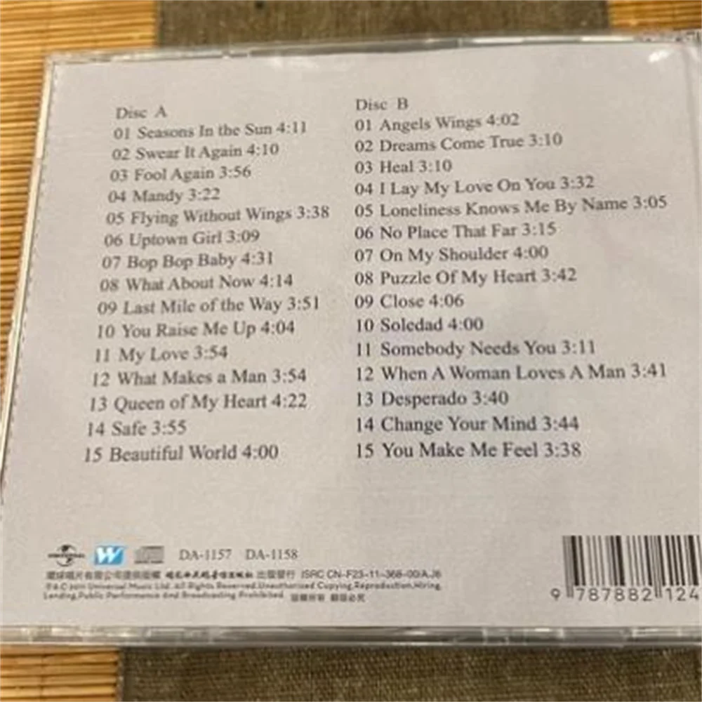 Autentico CD West City Western Region Boys Album Westlife Libro di testi con dischi 2CD pop europei e americani