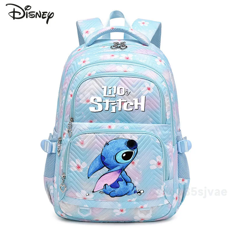 Disney Stitch 2025 New Student Backpack Fashion High Quality Girl Backpack Cartoon Versatile Large Capacity School Backpack