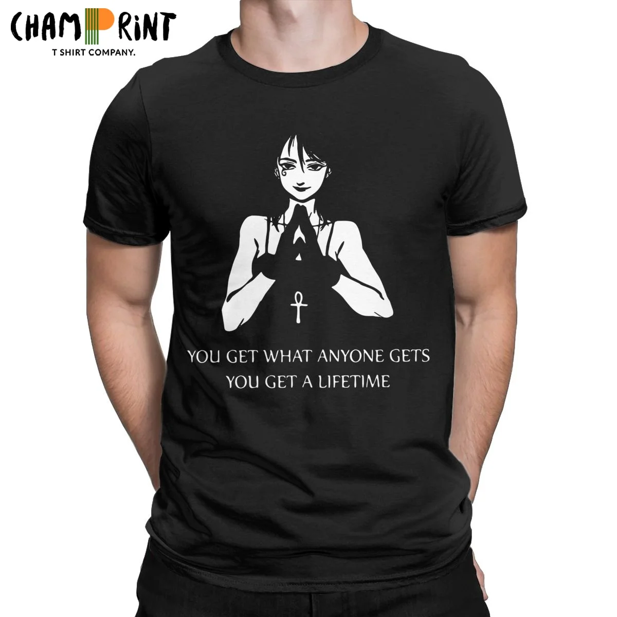 Neil Death Sandman Comics Men's T Shirts Vintage Tees Short Sleeve Round Collar T-Shirt Pure Cotton Plus Size Tops