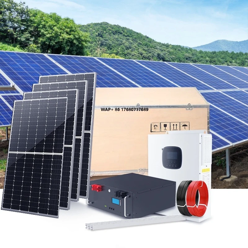 Portable 6200W Off-Grid Solar Energy System Home Complete Power Steering System Monocrystalline Silicon Panel Lithium