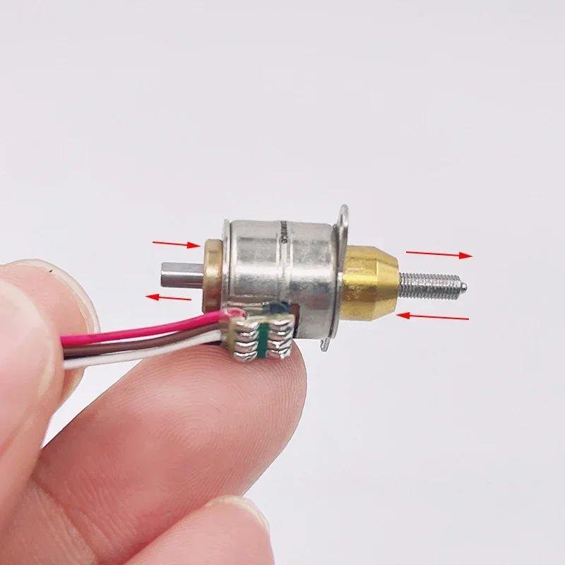 DC 5V Precious Nidec 10mm Stepper Stepping Motor 2-Phase 4-Wire Telescopic Linear Screw Shaft 6.5mm Stroke for Valve Control