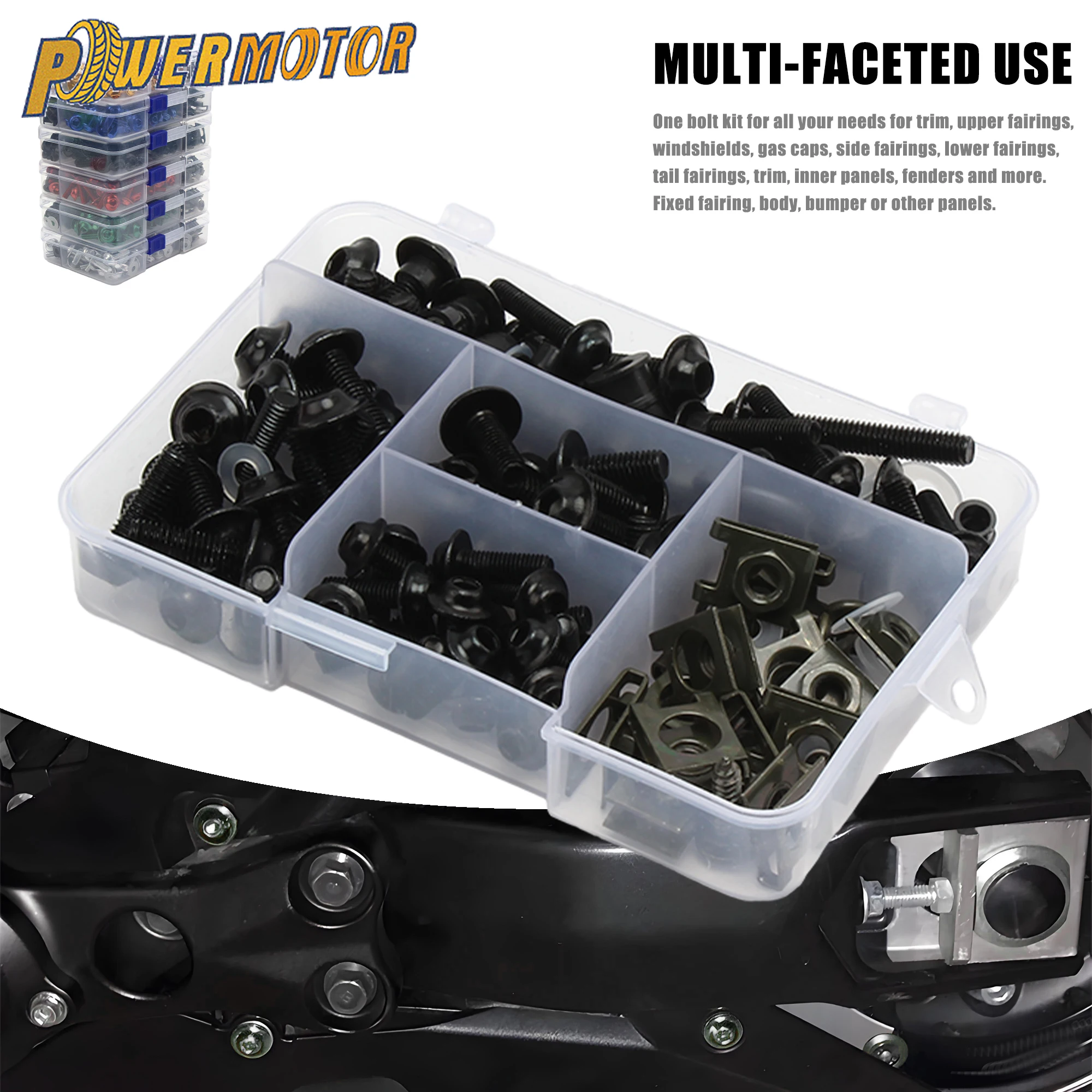 

Motorcycle Fairing Bolts Screw Nut Kit For Honda Yamaha Kawasaki Suzuki BMW DirtBike Supermoto Scooter Off Road Racing Modified