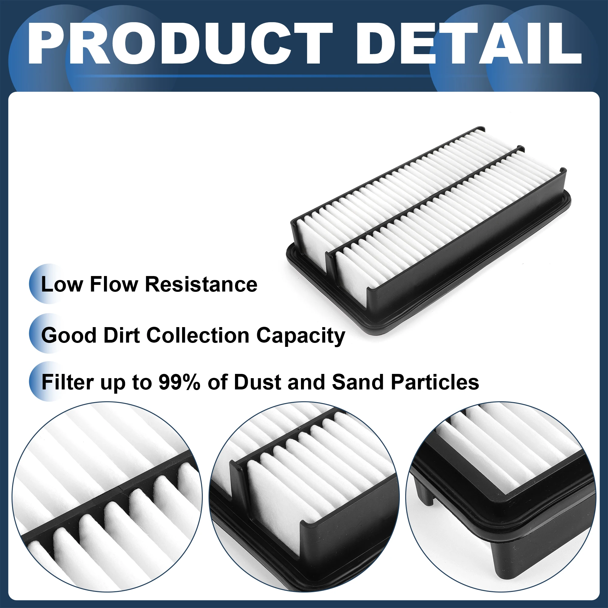 

X Autohaux Воздушный фильтр двигателя Воздушный фильтр двигателя No 281134D000 для Kia Sedona 06-14 Длительный срок службы