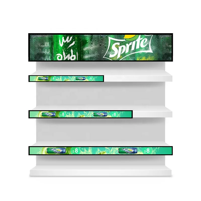 60cm/90cm/120cm approx ultra wide shelf edge header monitor stretched bar LCD display screen digital signage