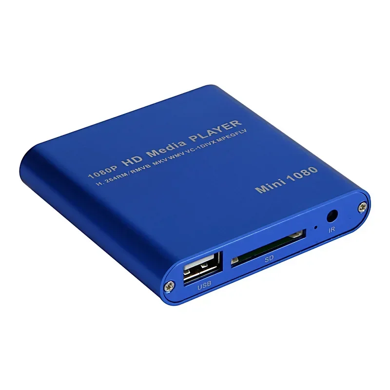 MKV H.264 HDD Multimedia Player Full HD 1080P USB External Media Player TV Box With SD Media Support RMVB WMV HDD Player K19