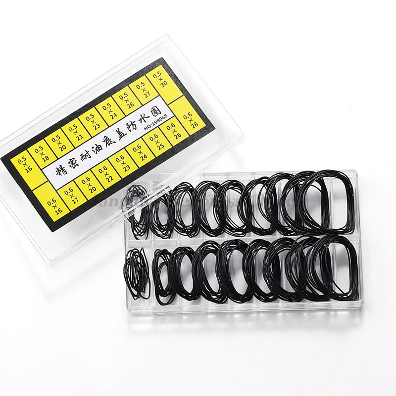 1box Watch Gasket Grease Watch Case Rubber Waterproof O-Ring Seal 0.5/0.6/0.7mm Oil-Resistant Watch Repair Tool for Watchmaker image 3