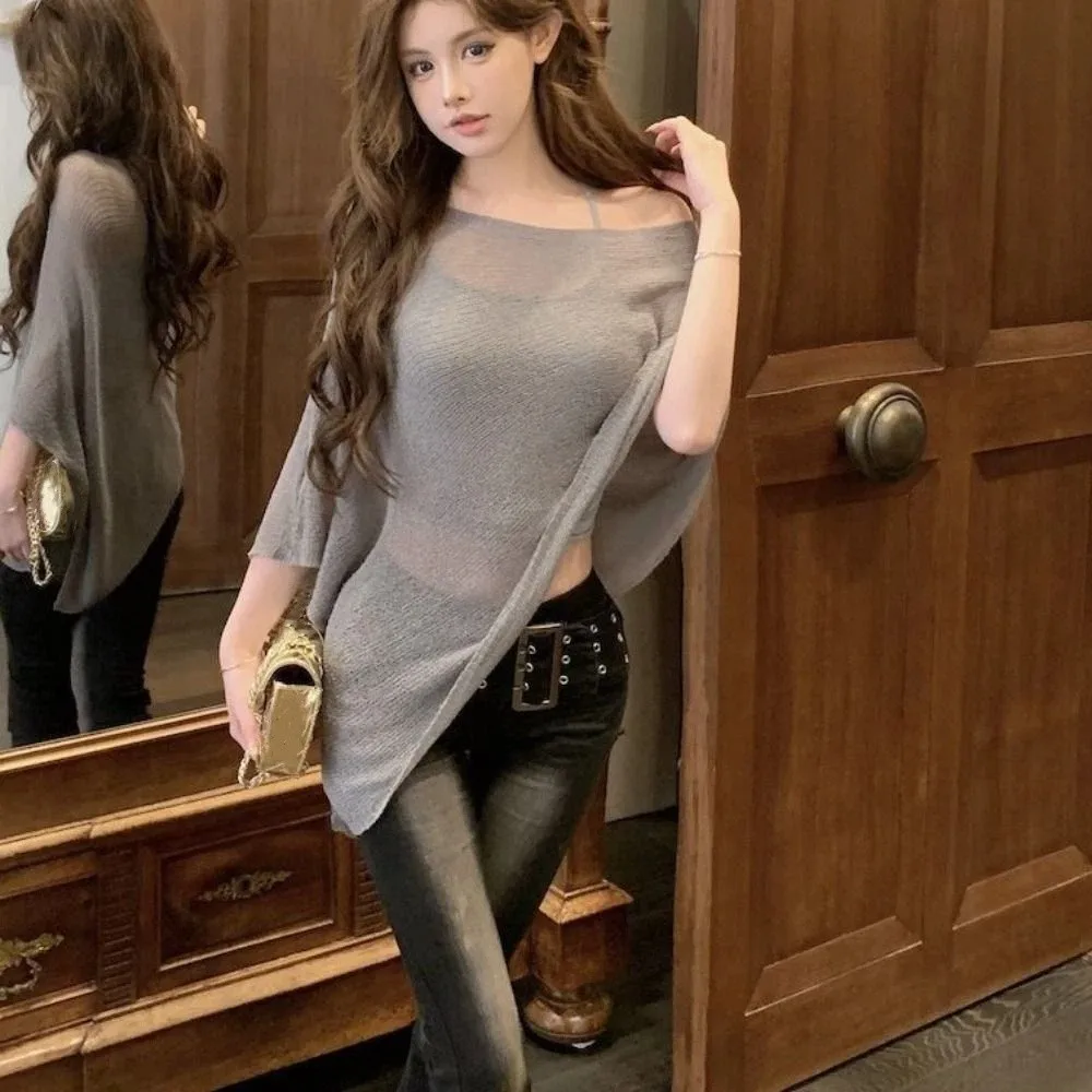 

Простая нерегулярная вязаная шаль с открытыми плечами, сетчатая накидка, вечерние накидки, вязаный крючком топ, шарф, аксессуары, женский плащ, лето/весна