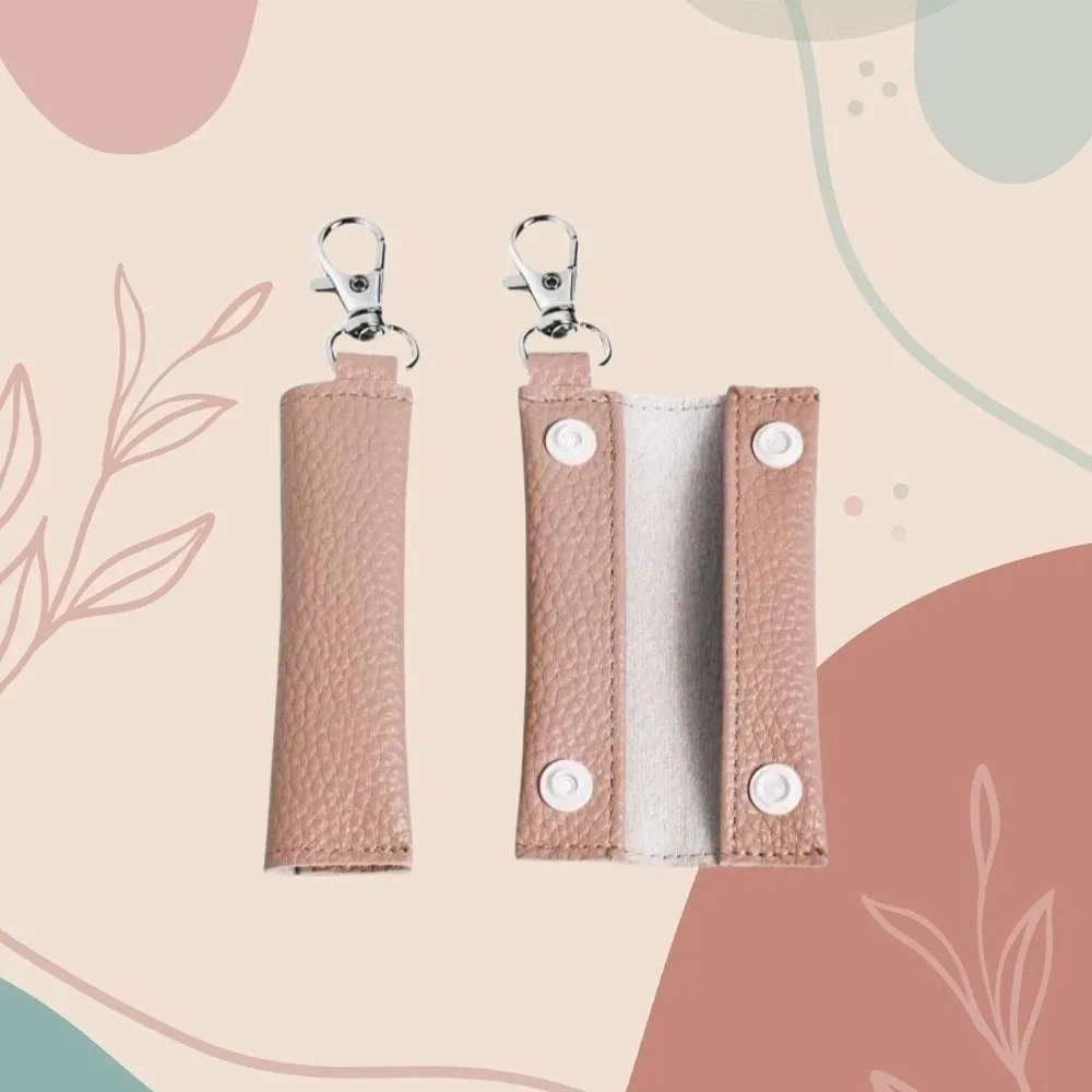 الكورية نمط محفظة نسائية للعملات المعدنية المفاتيح سماعة كابل الليتشي خطوط نمط بو الجلود قلادة محفظة صغيرة سماعة حقيبة #4