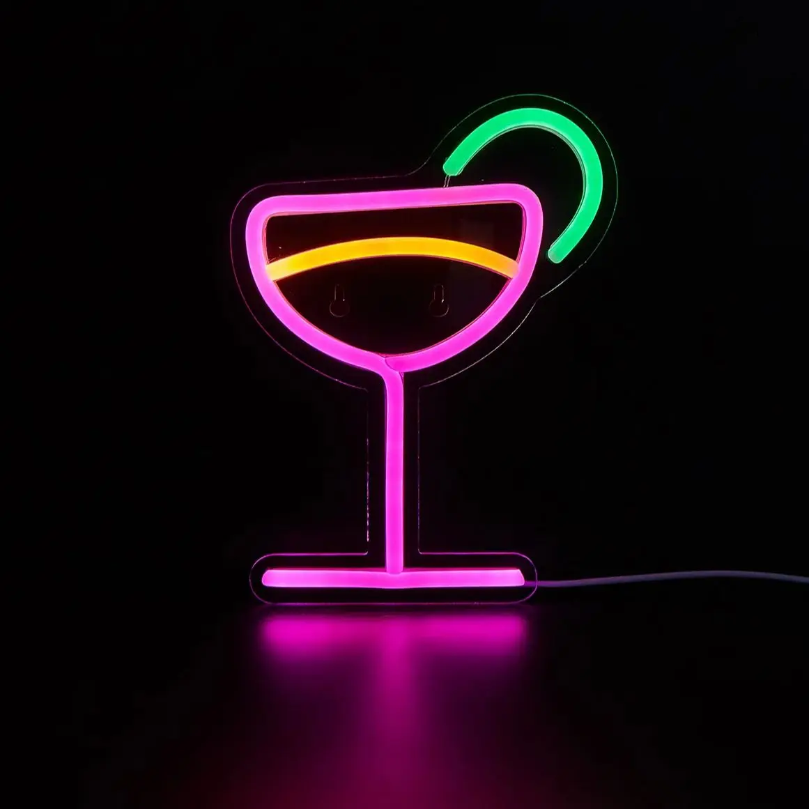 Chi-buy LED 네온 받침 USB 전원 네온 사인 야간 조명 3D 벽 예술 침실 룸 장식 램프 표지판 생일 선물