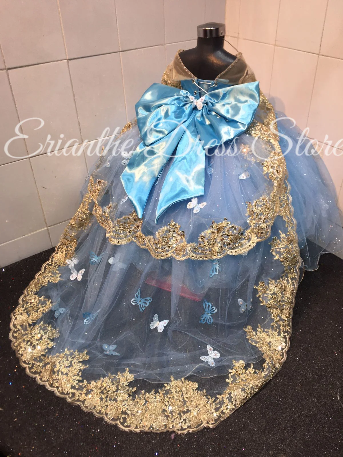 فستان فتاة الزهور الصفراء لحفلات الزفاف من التول مزين بالدانتيل بطبقات للأطفال وحفلات أعياد الميلاد الأولى فستاين سهرة/فساتين الحفلات حسب الطلب