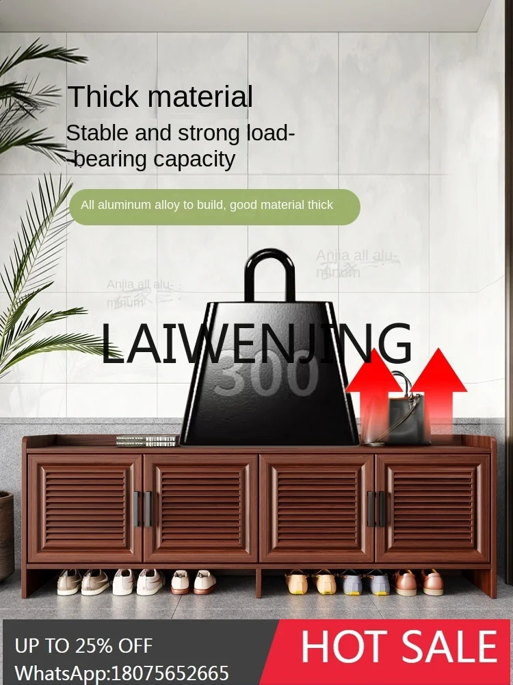 Aluminum Alloy Outdoor Shoe Changing Stool Home Doorway Simple Villa Waterproof and Sun Protection Large Capacity Shoe Cabinet