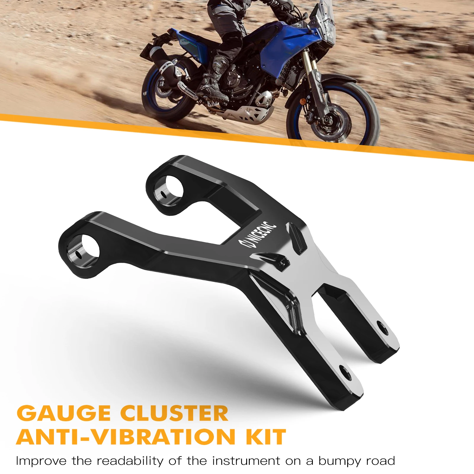 Für Yamaha Tenere 700 T700 XTZ 700 Tenere 700 2019-2023 NICECNC Windschutzscheibenversteller Halterung Windschutzscheibenhalter Armaturenbrett-Stabilisator – Detail 13