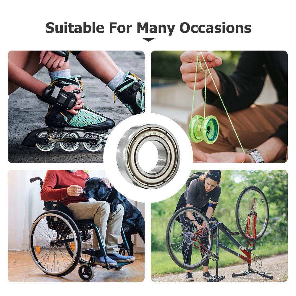 10pcs 688ZZ 볼 베어링 이중 차폐 고 탄소강 베어링 8x16x5mm 깊은 홈 베어링 무거운 하중 3D 프린터 부품