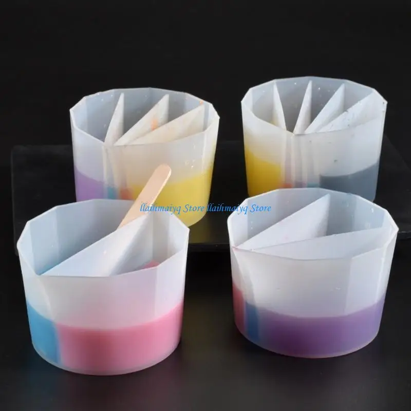 573B DIY Resin Tools Silicone Cup for Making Craft Reusable Pigment Coloring Cup