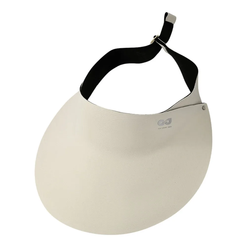 Simple UV Protection Empty Top Cap Large Brim Ice Silk Sunscreen Hat Sun Visor Beach Cap Visor Cap Sunshade