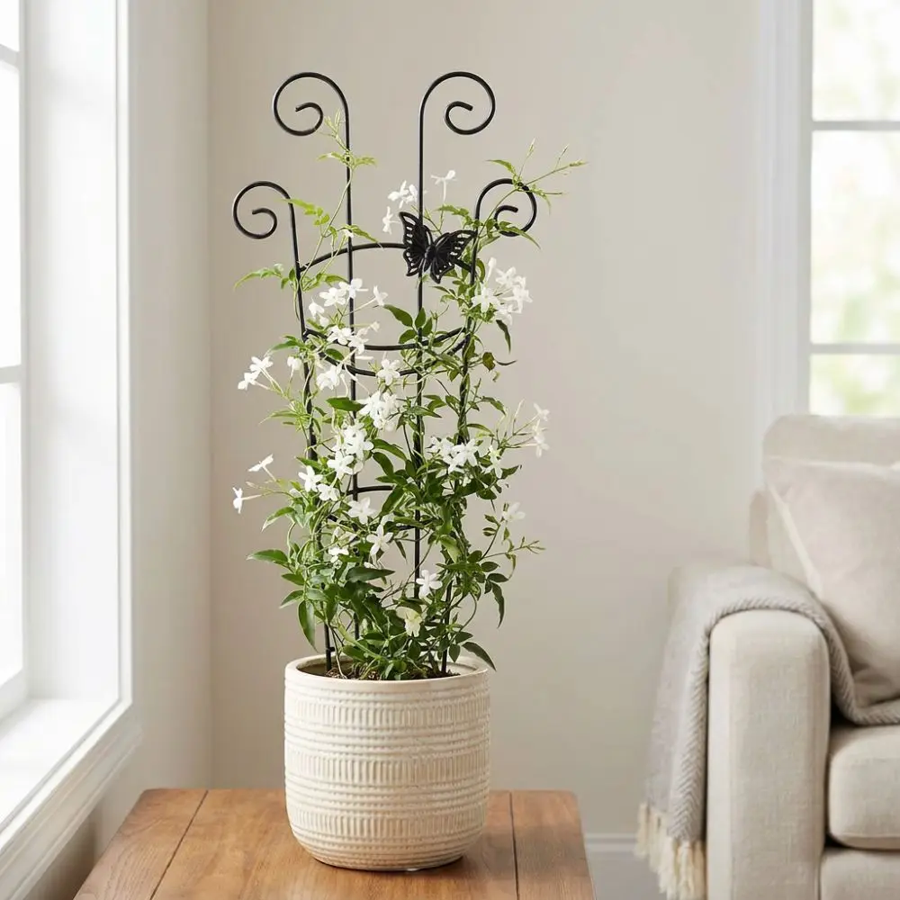 Butterfly Shaped Plant Climbing Trellis Strong Load Bearing Plastic Flower Pot Bracket Thickened Rust-Resistant